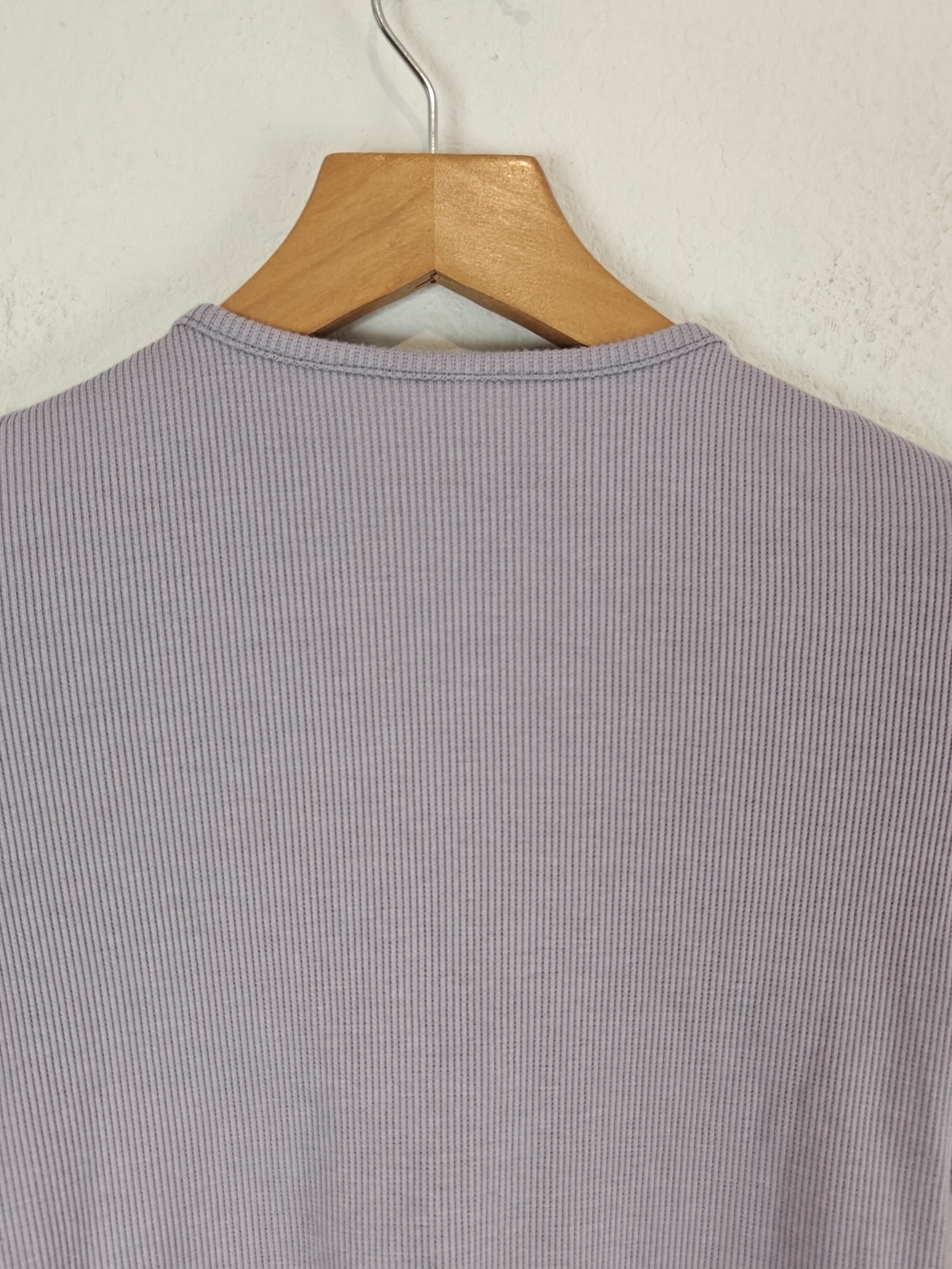 Outdoor Voices Cozy Rib Cropped Cardigan Earl Grey/Lavender Soft Girl Athleisure - Picture 13 of 13
